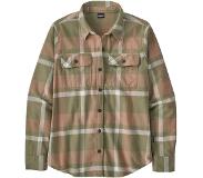 Patagonia - Marques - W's L/S Organic Cotton MW Fjord Flannel Shirt Comstock/Garden Green pour Femme, en Coton - Vert