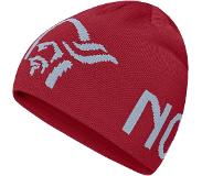 Norrøna - Bonnets - /29 Logo Beanie Rhubarb pour Homme, en Laine - Rouge