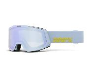 100% - Masques de ski - Snowcraft HiPer Sunpeak - Mirror Silver Flash Lens - Bleu