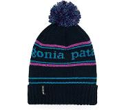 Patagonia - Bonnets - Powder Town Beanie Park Stripe/Pitch Blue pour Femme - Bleu