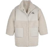 Calvin Klein Manteau Teddy Faux Fur Leather Coat En Beige Fille | Pointure 164
