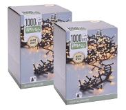 Nampook - Lumières de Noël Snakelight - SET DE 2 - 1000 LED - 20 mètres - Blanc chaud - Microcluster