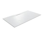 Balmani Juno receveur de douche 160 x 90 cm marbre composite blanc mat texture ardoise
