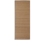 vidaXL Tapis en bambou brun à latte Rectangulaire 80 x 200 cm