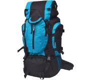 vidaXL Sac à dos de randonnée XXL 75 L Noir et bleu