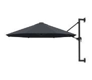 vidaXL Parasol mural avec mât métallique 300 cm Anthracite