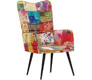 vidaXL Chaise à oreilles Couleur patchwork Toile