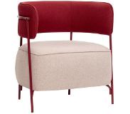 Hubsch Chaise longue polyester / métal - rose / rouge