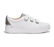 FitFlop Baskets FitFlop Women Rally Metallic-Back Leather Strap Sneakers Urban White Platino-Taille 38