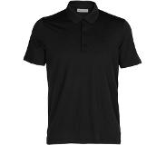 Icebreaker - Vêtements randonnée et alpinisme - M Merino Tech Lite II SS Polo Black pour Homme, en Laine - Noir