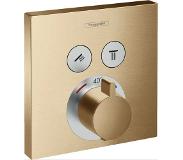 Hansgrohe Showerselect S thermostat de douche encastré 2 fonctions bronze brossé