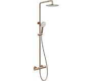 Linie Neptunus set de douche de pluie robinet thermostatique brushed rosegold
