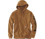 Carhartt Pull à Capuche Carhartt Homme Sleeve Logo Hooded Sweatshirt Brown-L