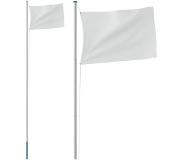 vidaXL Mât de drapeau sectionnel Argenté 6,23 m Aluminium