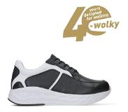 Wolky Baskets Wolky Femme Bounce Nappa leather Black White-Taille 37