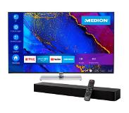 Medion Offre combinée ! LIFE X14333 (MD 31945) Téléviseur LCD intelligent | écran Ultra HD & MEDION P61155 (MD44055) Barre de son