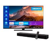 Medion Offre combinée ! LIFE X14328 QLED Smart-TV | écran Ultra HD de 108 cm (43'') & MEDION P61155 (MD44055) Barre de son