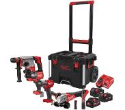 Milwaukee M18 FPP4D-555T Powerpack 4 pièces 18V 3.0 / 5.0 / 5.5Ah in Packout Chariot - 4933492520