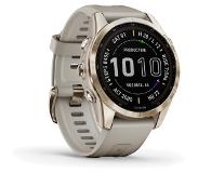Garmin fenix 7S Sapphire Solar GPS Smartwatch - beige/or crème - Titane
