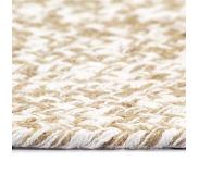 vidaXL Tapis fait à la main Jute Blanc et marron 180 cm