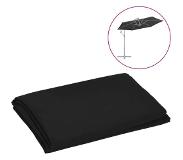 vidaXL Tissu de remplacement pour parasol déporté noir 300 cm