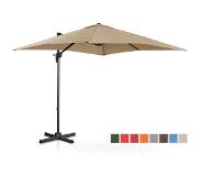Uniprodo Parasol déporté - Taupe - Rectangulaire - 250 x 250 cm - Inclinable et pivotant
