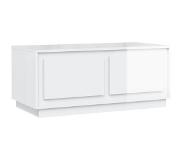 vidaXL Table basse Blanc brillant 102x50x44 cm bois d'ingénierie