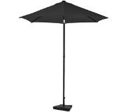 Vonroc Parasol Torbole - Ø200cm – Premium parasol – Anthracite/black | Incl. concrete base 20 kg.
