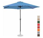 Uniprodo Parasol de terrasse – Bleu – Hexagonal – Ø 300 cm – Inclinable