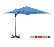 Uniprodo Parasol de jardin - Bleu - Carré - 250 x 250 cm - Pivotant