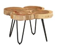 vidaXL Table basse 36 cm 4 troncs bois d'acacia massif
