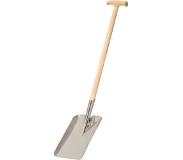 vidaXL Pelle de jardin avec poignée en T Inox et bois de frêne