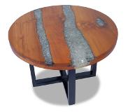 vidaXL Table basse Teck Résine 60 cm