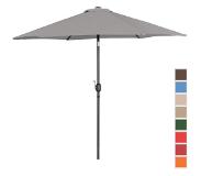 Uniprodo Parasol de terrasse – Gris foncé – Hexagonal – Ø 270 cm – Inclinable