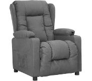 vidaXL Fauteuil inclinable Gris clair Tissu