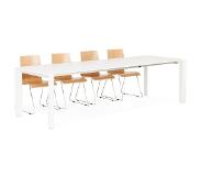 Alterego Table design extensible 'MAMAT' blanche mate - 190(270)x95 cm