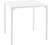 Alterego Table à dîner carrée 'KUIK' design blanche - 72x72 cm