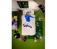 Snurk Parure de Lit SNURK Football Bleu Percale-140 x 200 / 220 cm | 1-personne