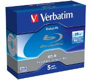 Verbatim 1x5 Verbatim BD-R Blu-Ray 25GB 6x Speed Datalife No-ID Jewel