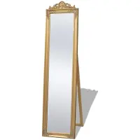 vidaXL Miroir sur pied de style baroque 160x40 cm doré