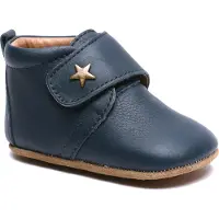 Bisgaard Chaussures en cuir à semelle souple - Marine av. Étoile - - 25 - Chaussons en Cuir