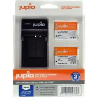 Jupio Kit avec 2x Batterie Li-90B/Li-92B 1270mAh + Chargeur USB