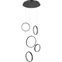 Highlight Suspension design Olympia Noir 5 cercles