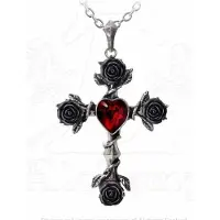Alchemy Gothic Collier Gothic de - Black Rosifix - pour Femme - couleur argent - Taille Standard