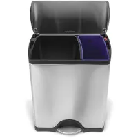 Simplehuman Rectangular Classic GFT 30 + 16 Litres Inox