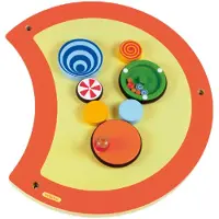 Beleduc Jeu mural Chenille Bois Plateau tournant Jouet éducatif