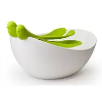 Qualy/New Arriva Co.,Ltd. Saladier Sparrow Blanc/Vert