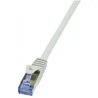 Logilink Câble de raccordement, Cat. 6A, S/FTP, 0,5 m, gris
