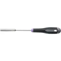 Bahco Clé à douille ERGO pour vis à tête hexagonale avec douille longue et poignée en caoutchouc, 3,5 mm