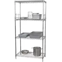 Vogue Étagère de rangement en fil d'acier avec étagères réglables 1220 x 1840 x 610 mm